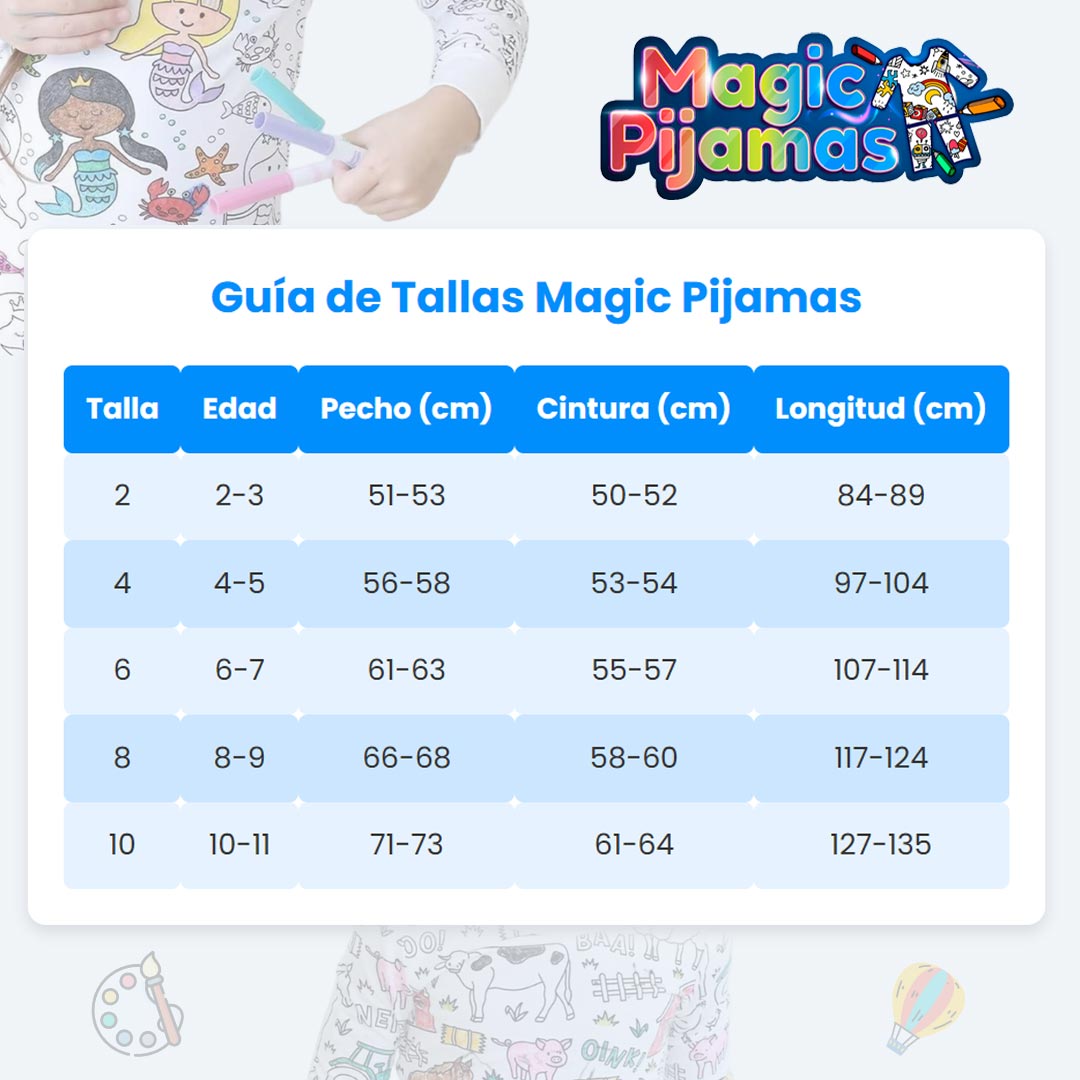 🎨 Magic Pijamas (Marcadores Lavables Incluidos) - Envío gratis